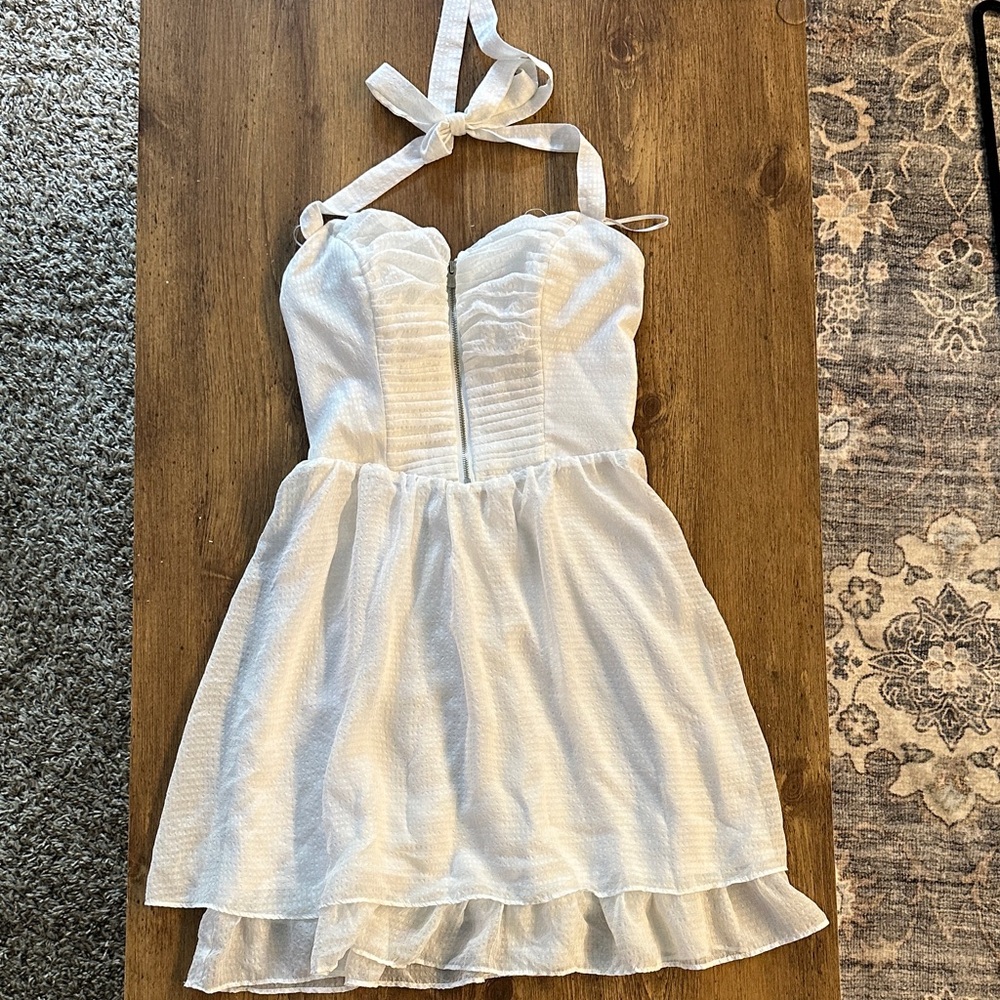 Guess Elegant White Halter Dress
